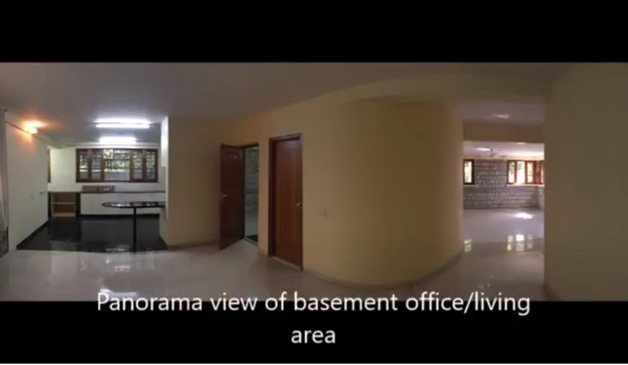Panorama View of basement office living area