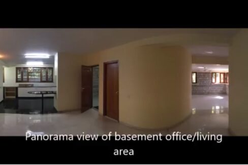 Panorama View of basement office living area