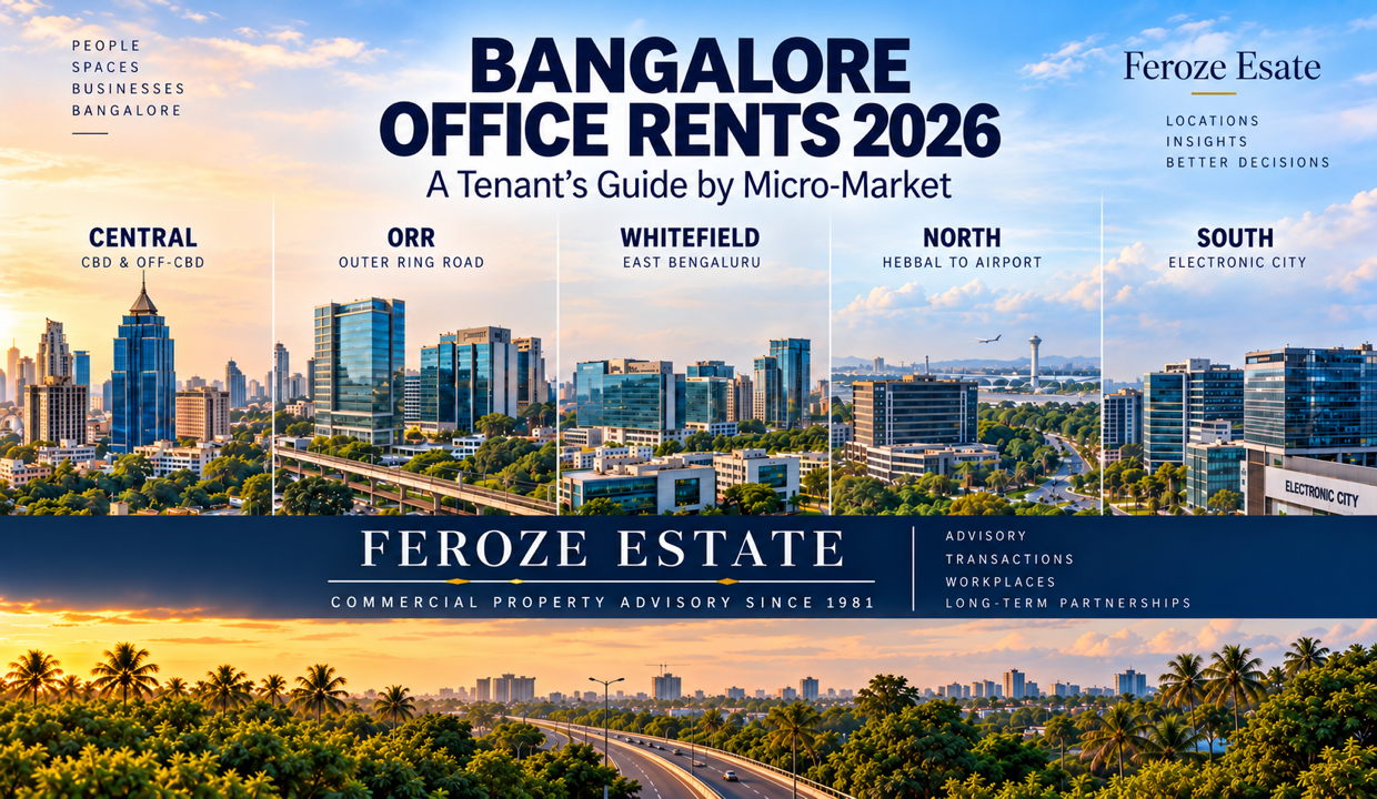 Bangalore office rents in 2026 by Bengaluru micro-market