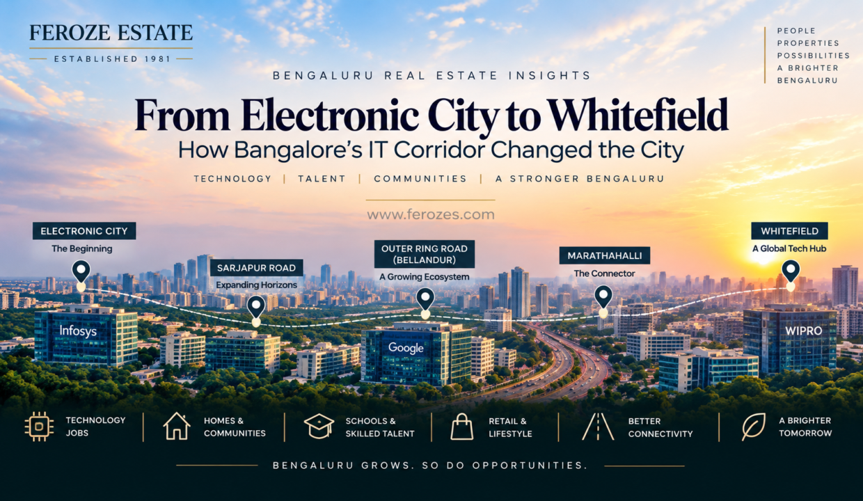 From Electronic City and ITPL to Whitefield, Marathahalli, ORR and Sarjapur Road, explore how Bengaluru’s technology industry reshaped where the city works, lives and invests.
