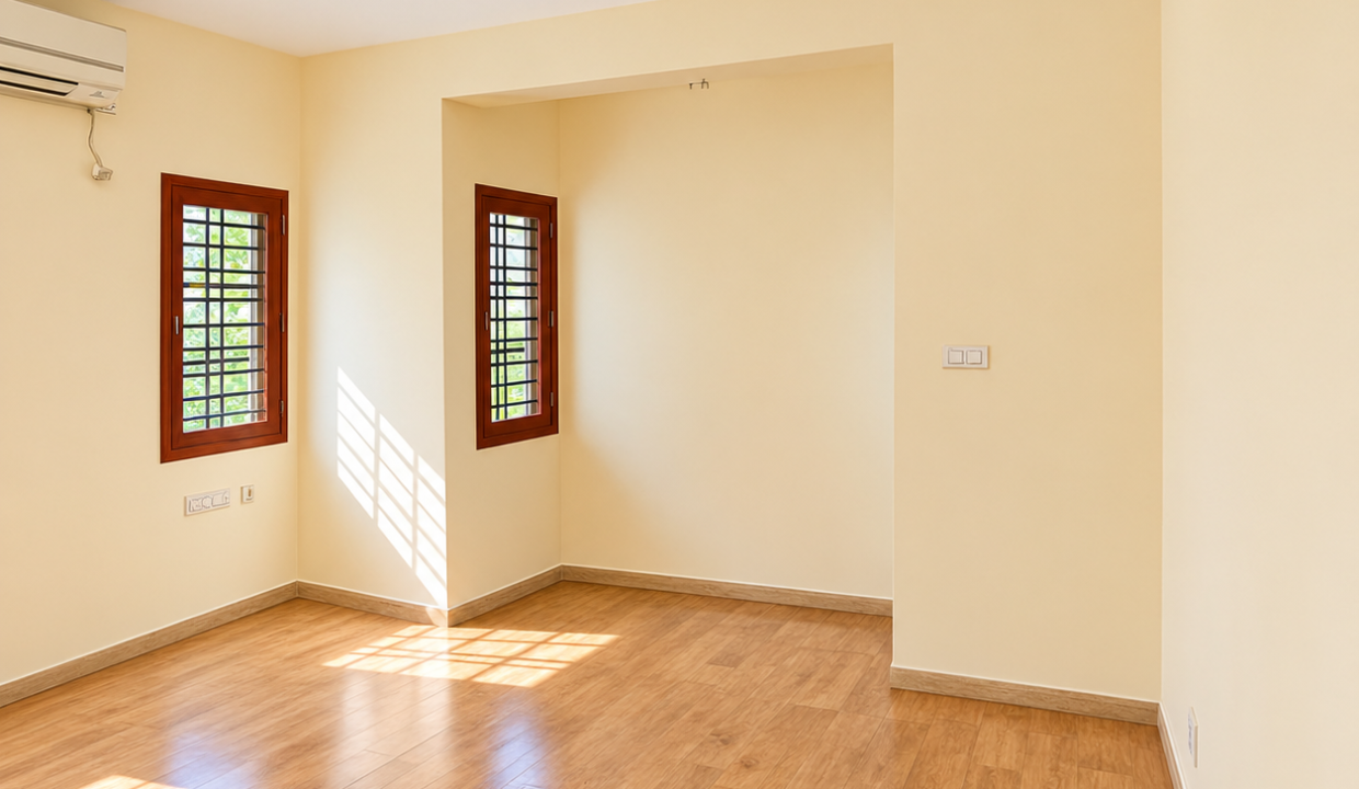 Sunlit Minimalist Room Interior