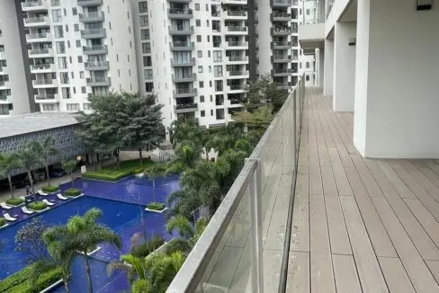 Luxury 5-bedroom apartment for sale at Embassy Lake Terraces, Bangalore, featuring spacious interiors, private pool, and landscaped views.