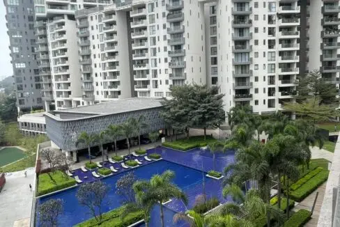Luxury 5-bedroom apartment for sale at Embassy Lake Terraces, Bangalore, featuring spacious interiors, private pool, and landscaped views.
