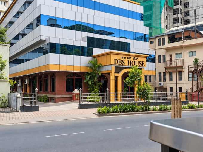 DBS House office building exterior on Cunningham Road, Bangalore